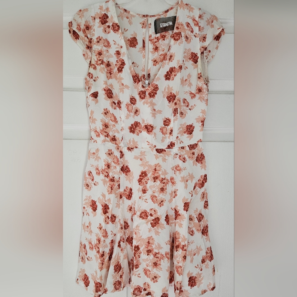 Reformation Floral Mini Dress Sz 4